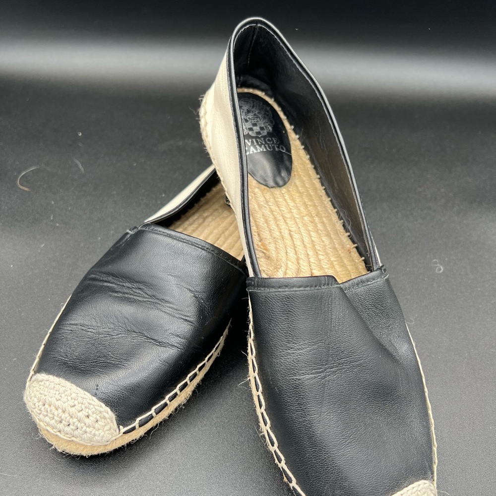 Vince Camuto Mappen Espadrille Napa Silk Flats Size 8